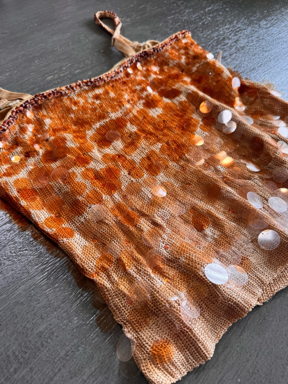 Boston Proper Copper Sequin Tank Top - Picture 6 of 10